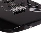 Glarry GST Stylish Electric Guitar with Black Pickguard Black in Colour- Full Kit