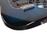 Glarry GST Stylish Electric Guitar Kit with Black Pickguard Dark Blue