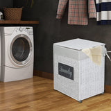 Laundry Hamper with Lid Laundry Basket - White