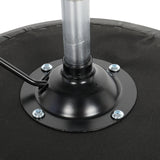 Mobile Round Stool For Salon Barber With Casters Wheels - Black