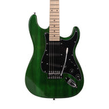 Glarry GST Stylish Electric Guitar Kit with Black Pickguard Green